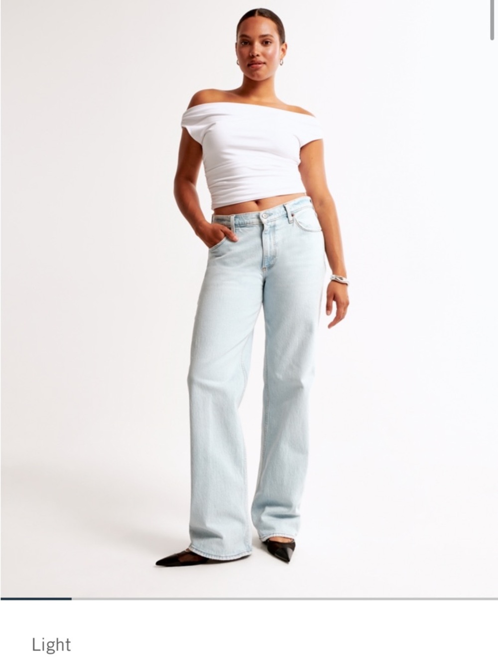 Abercrombie and fitch low rise baggy jeans in grey